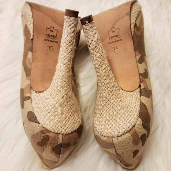 Rock Republic Camouflage Platform Espadrille Stiletto Pump 6 - Picture 8 of 12